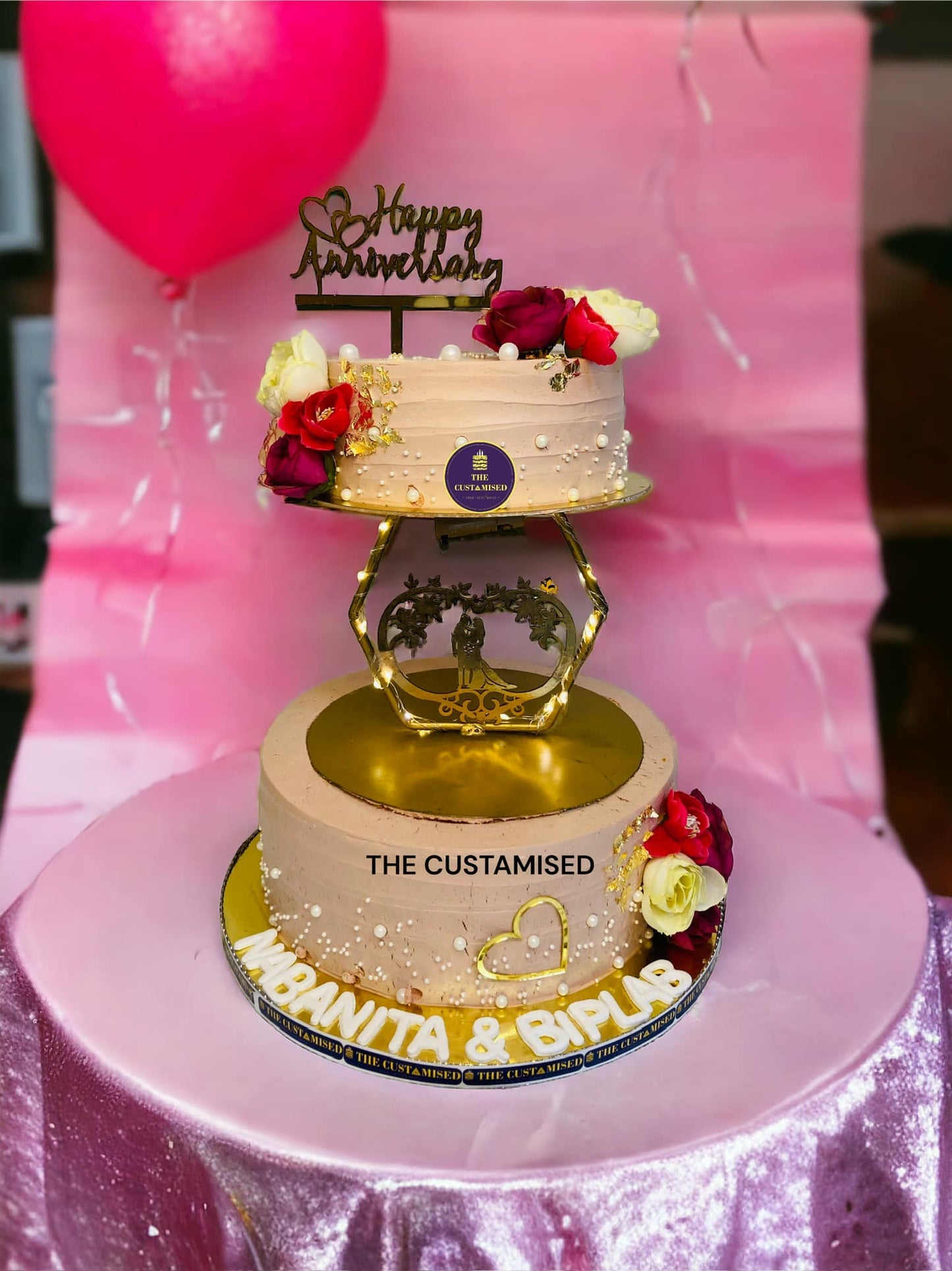 Elegant 2 tier Stand Cake