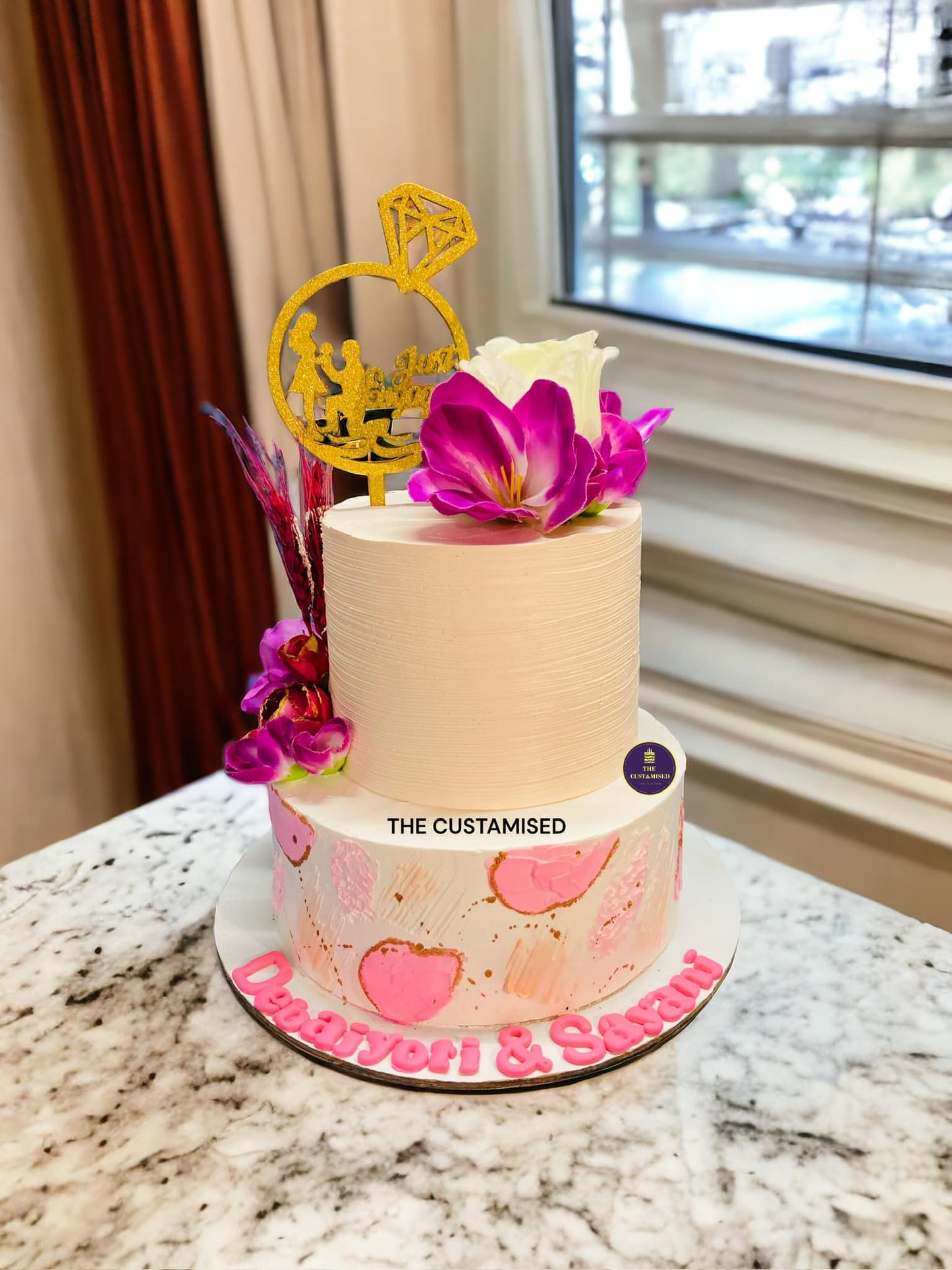 Elegant Peach Tier Cake