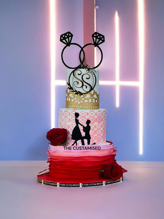 Luxury Proposal Theme Cake