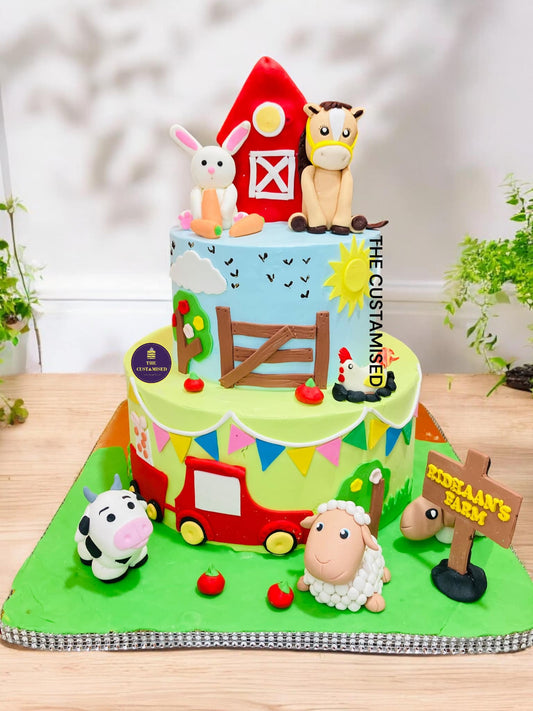 Farm Animal Adventure Birthday Cake