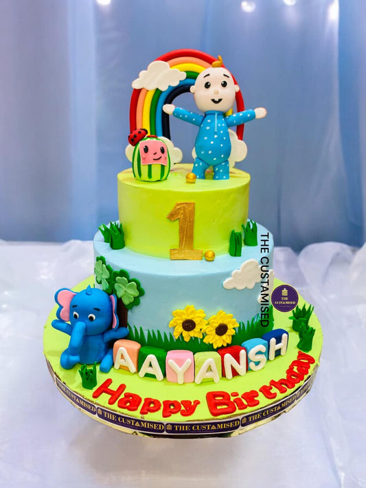 Cocomelon & Friends 1st Birthday Cake