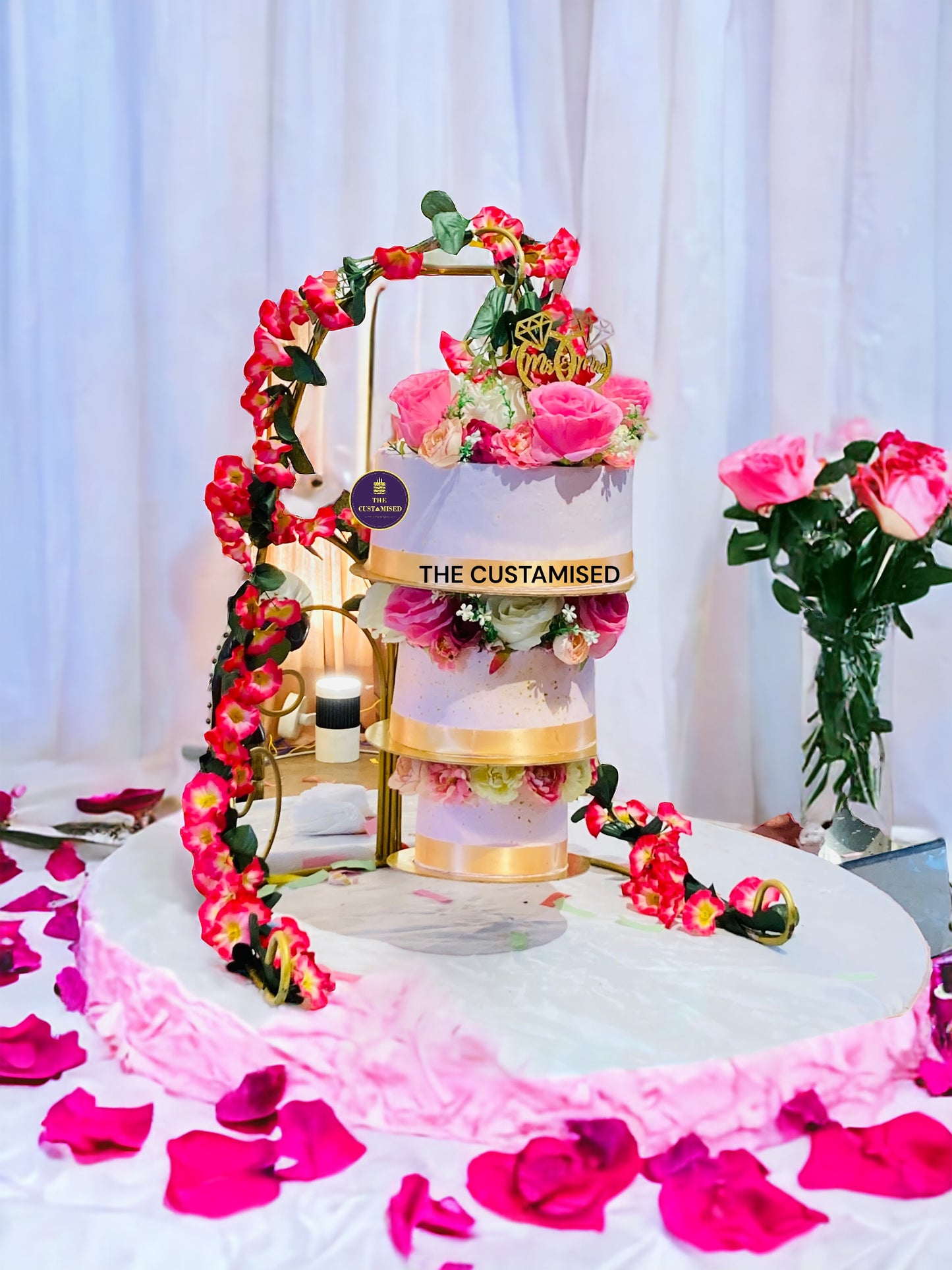 Elegant  Floral Chandelier Cake