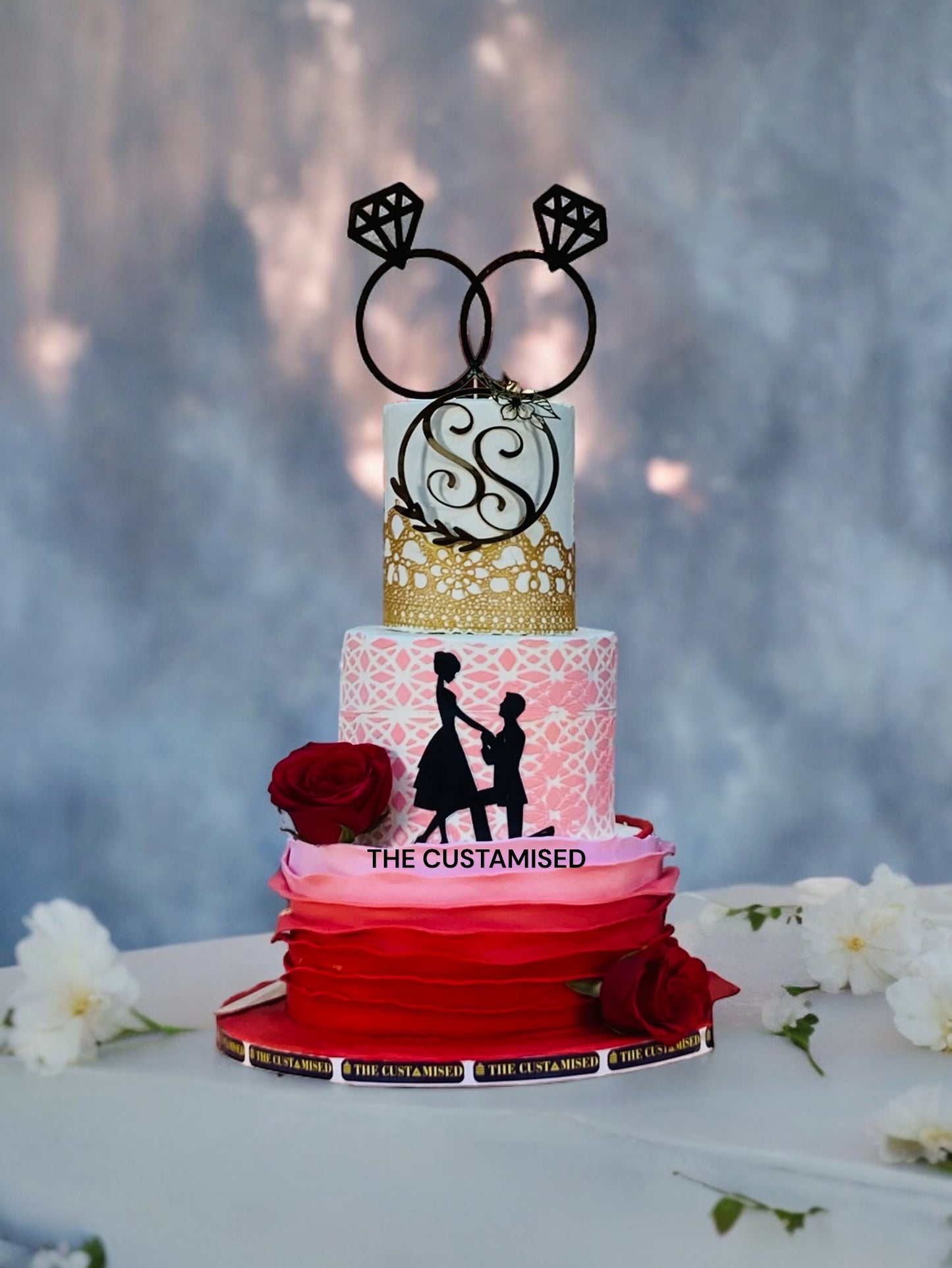 Luxury Proposal Theme Cake