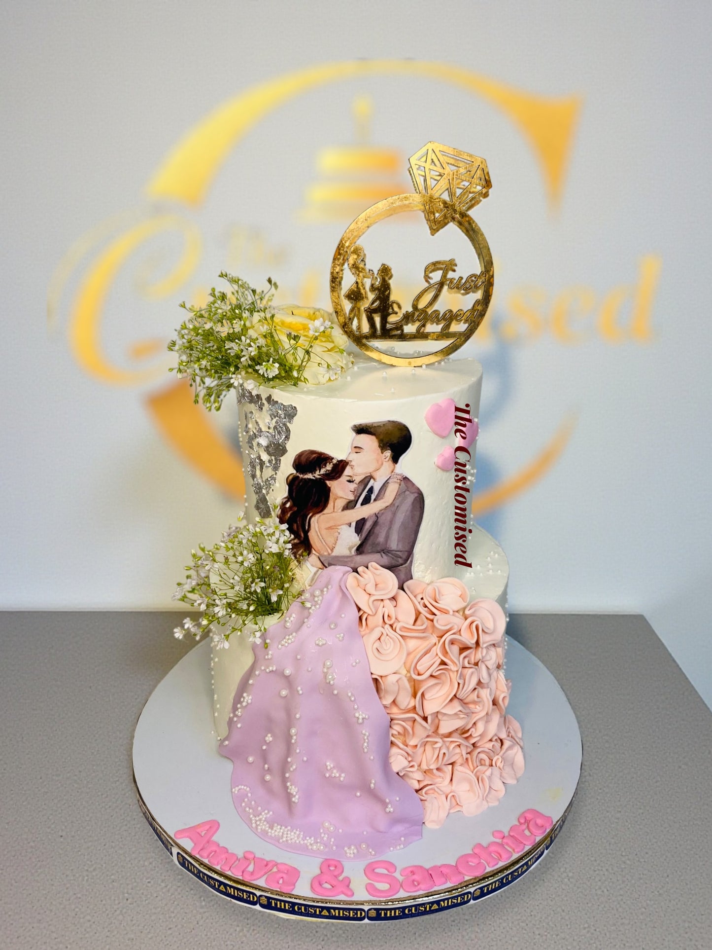 Pink-White Gown Cake