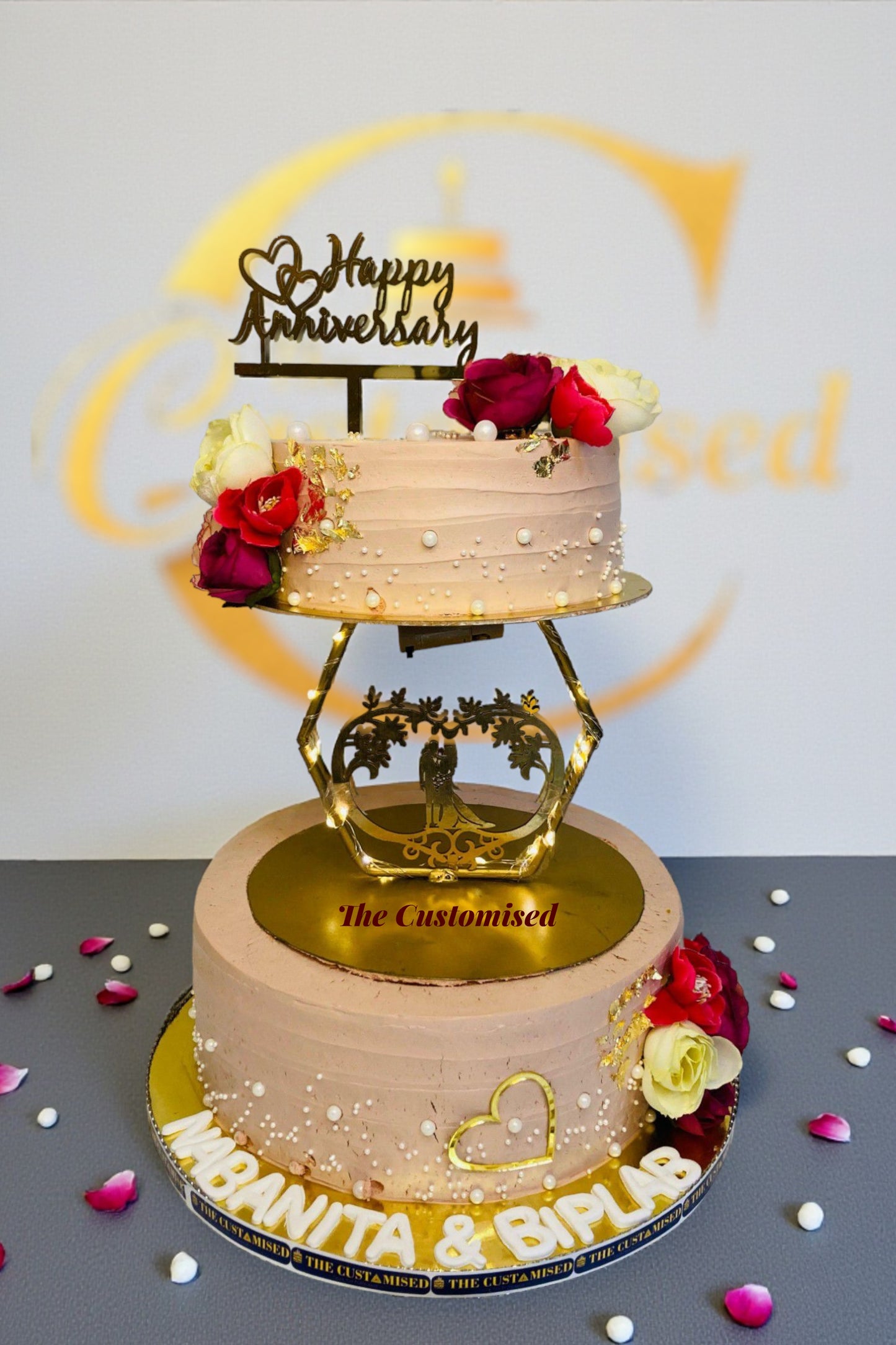 Elegant 2 tier Stand Cake
