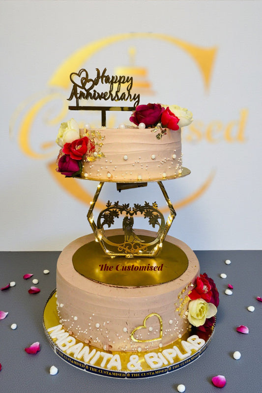 Elegant 2 tier Stand Cake